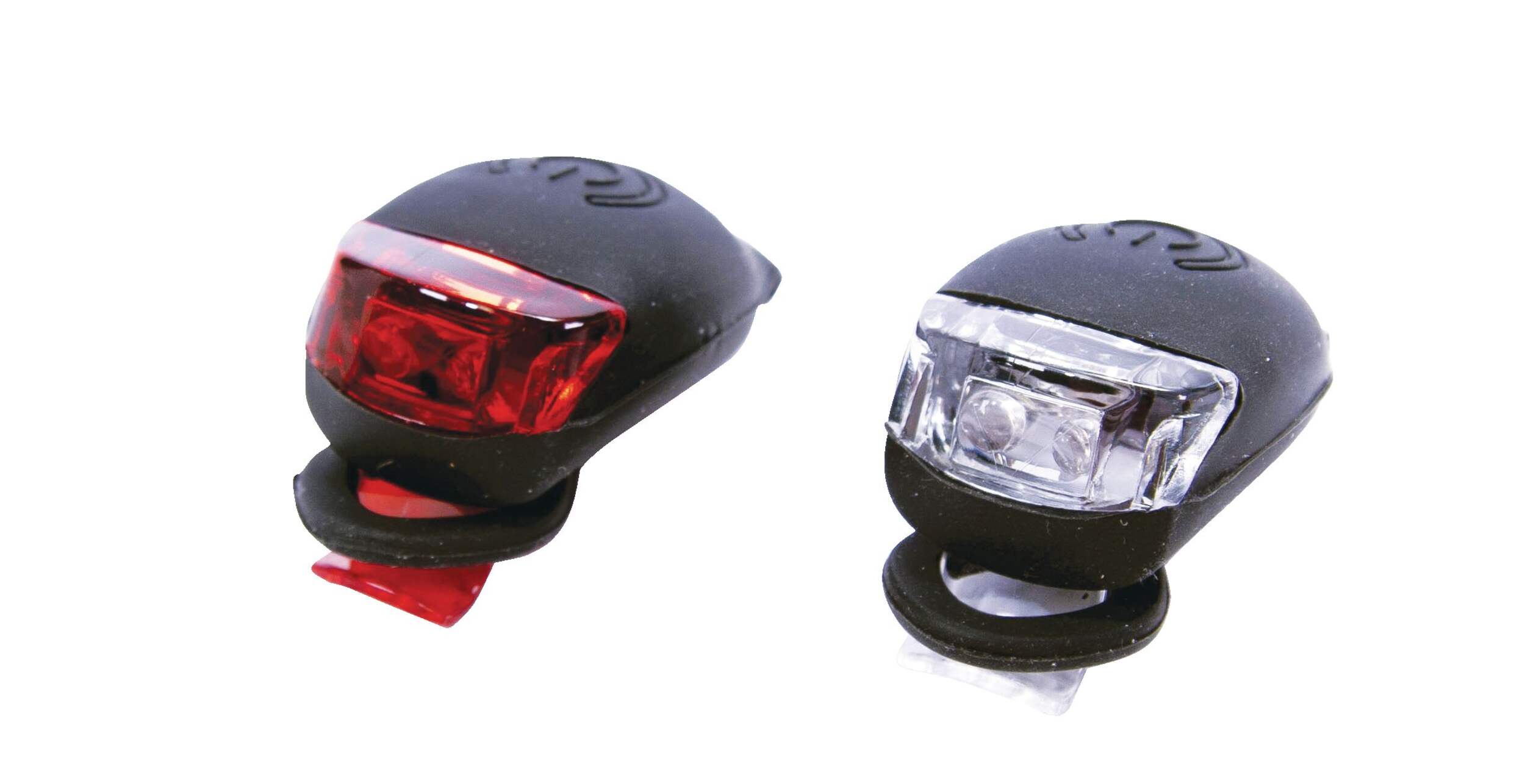 Supercycle Rubber Front & Rear LED Bike Light Set, 3-Settings, 2-pk Front_Angled_Left