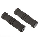 Supercycle Foam Bike Handlebar Grips w/End Plugs, Black, 22.2-mm Front_Angled_Right