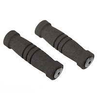 Supercycle Foam Bike Handlebar Grips w/End Plugs, Black, 22.2-mm