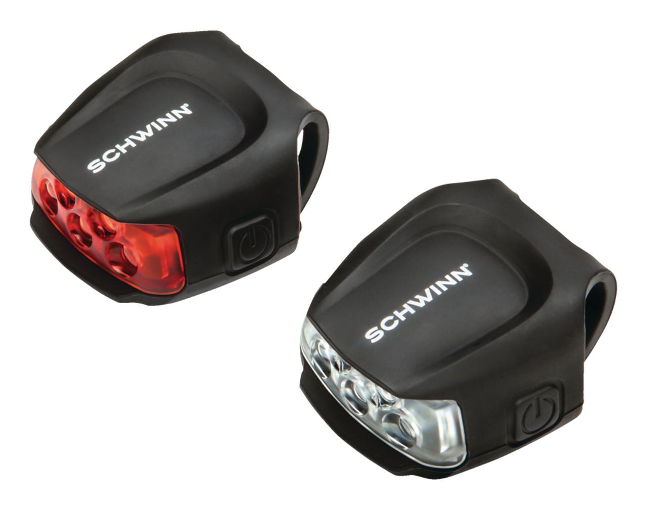 Schwinn Front Rear LED Snake Bike Light Set 2 Settings 26 Lumens 2 pk