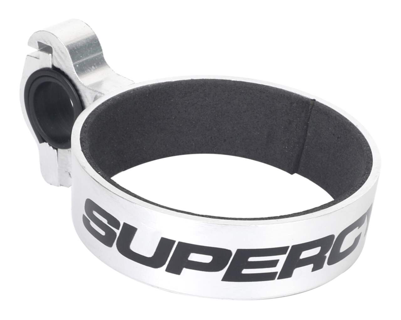 Porte-gobelet/bouteille pour vélo Supercycle Traveler en aluminium avec  anneau en caoutchouc, argenté