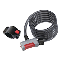 Raleigh Bike Lock Cable with Mounting Bracket & 3 Keys, Grey, 12-mm x 6-ft Composite_or_Mixed