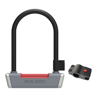Raleigh Oversized Bike U-Lock  w/Key, Grey, 8-in