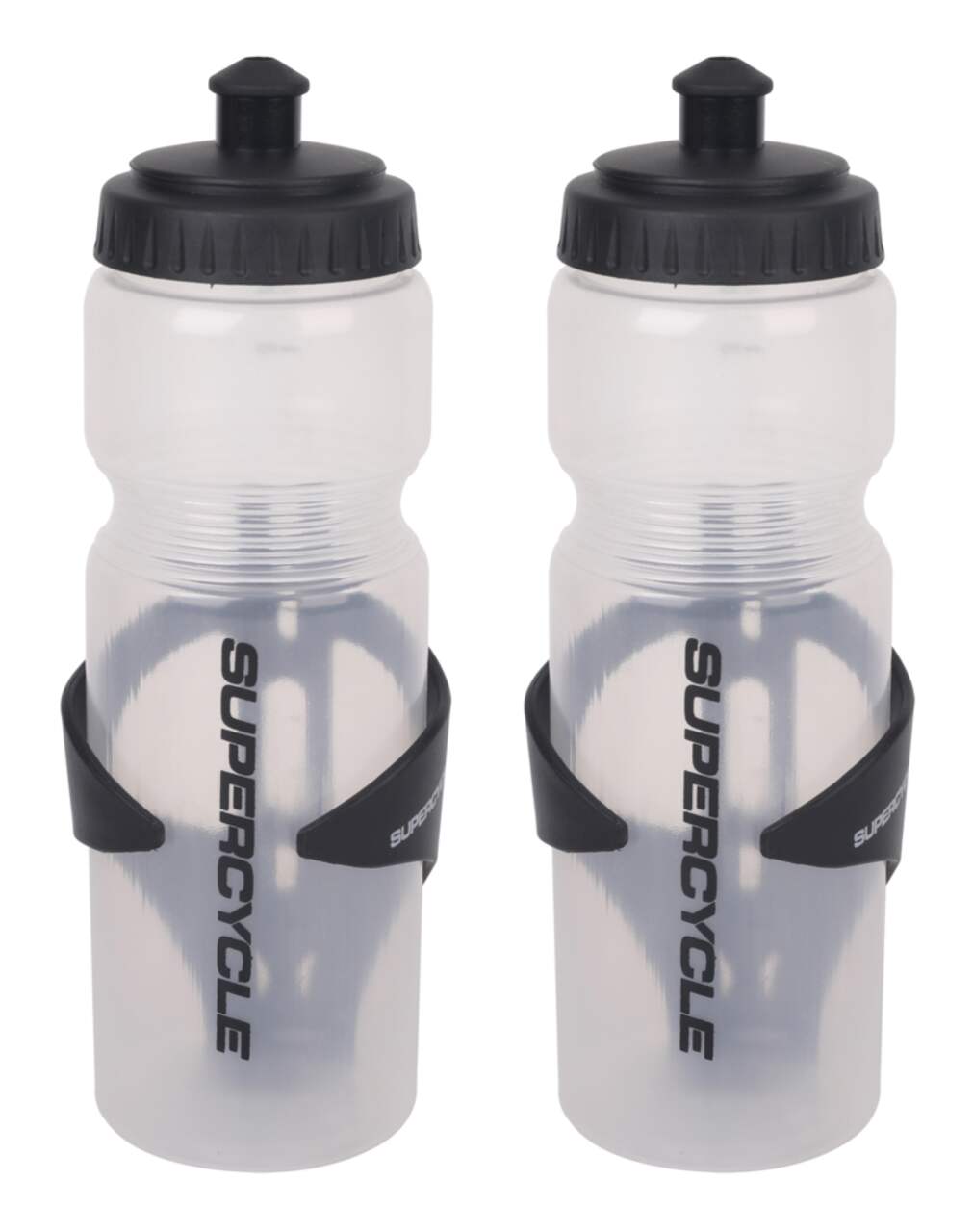 Supercycle Bike Water Bottle Value Pack BPA Free Clear 700 mL 2 pk