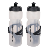 Supercycle Bike Water Bottle Value Pack, BPA Free, Clear, 23.6-oz, 2-pk