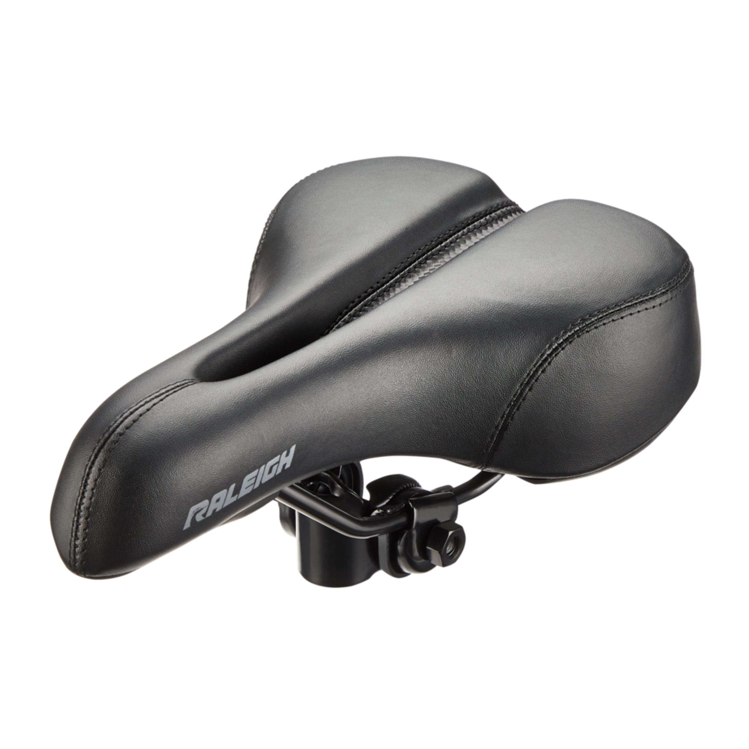 Raleigh Comfort Gel Bike Saddle Front_Three_Fourths_Angled_Left