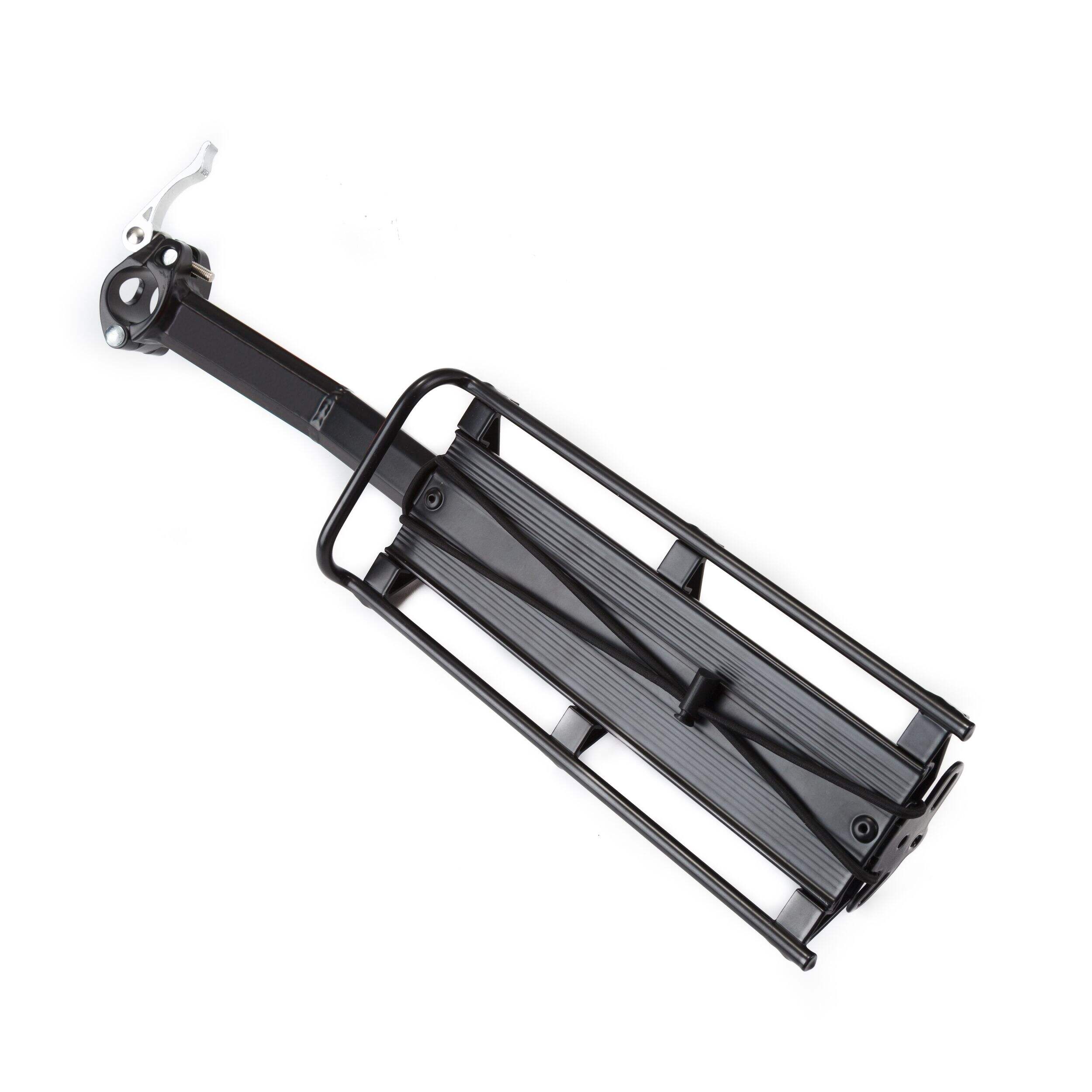 Raleigh Alloy Seat Bike Cargo Rack, Black Front_Three_Fourths_Angled_Right