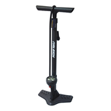 Pompe à vélo numérique Raleigh en acier pour tête de valve Schrader et Presta Front_Three_Fourths_Angled_Left