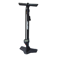 Raleigh Digital Steel Bike Pump For Schrader & Presta Valves Head Front_Three_Fourths_Angled_Left