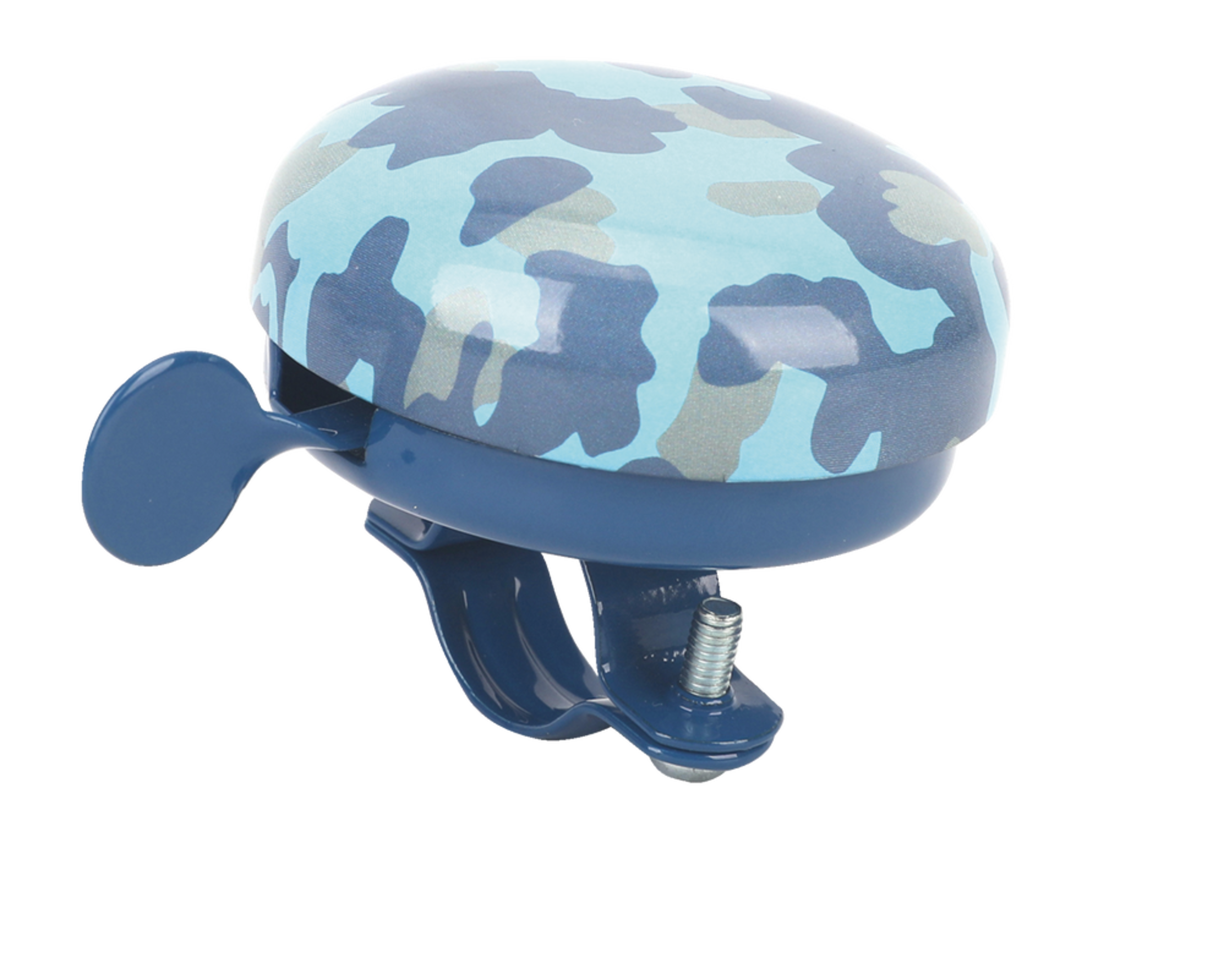 Raleigh Cruiser Metal Right-Handed Handlebar Bike Bell, Blue Back_Angled_Left