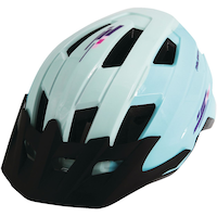 Raleigh Quest Adult Bike Helmet w/Adjustable Straps For Women, Blue, Ages 18+ Front_Three_Fourths_Angled_Left