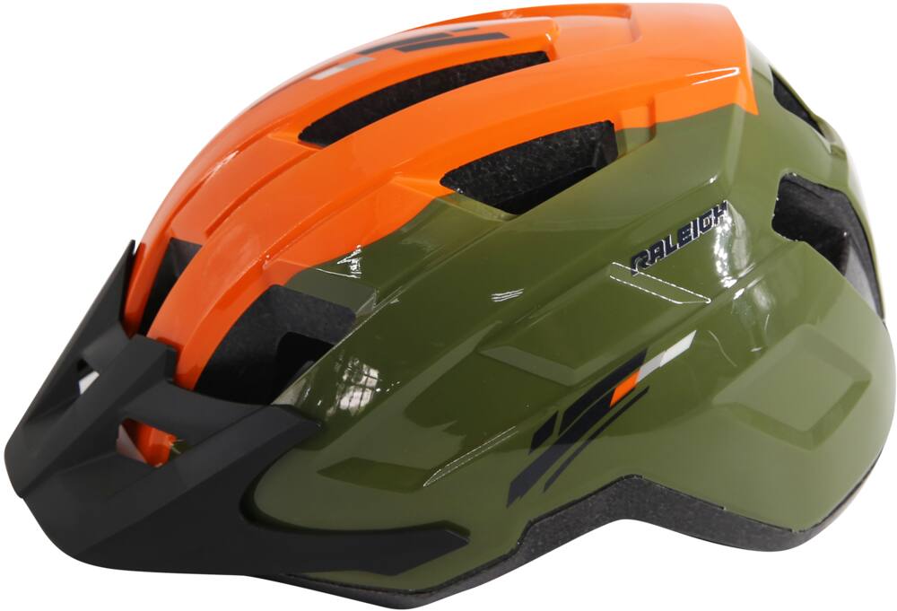 orange adult bike helmet