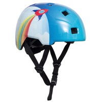 Raleigh Rocket Scout Multi-Sport Toddler Bike Helmet w/Adjustable Straps, Blue, Ages 1-5 Front_Three_Fourths_Angled_Right