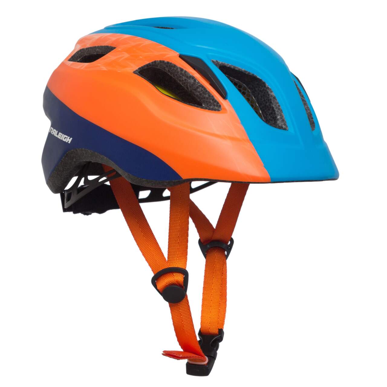 Casque de velo Raleigh Venture MIPS enfant bleu orange Canadian Tire