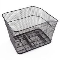 Supercycle Steel Rear Bike Basket w/Mounting Hardware, Black