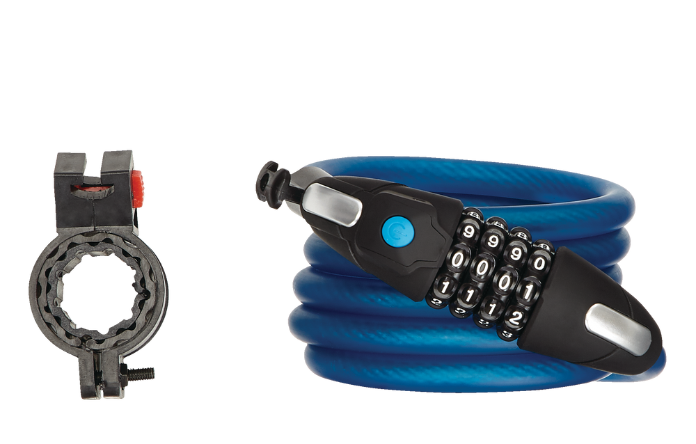 CCM Bicycle Combo Lock, 6ft, Blue Canadian Tire