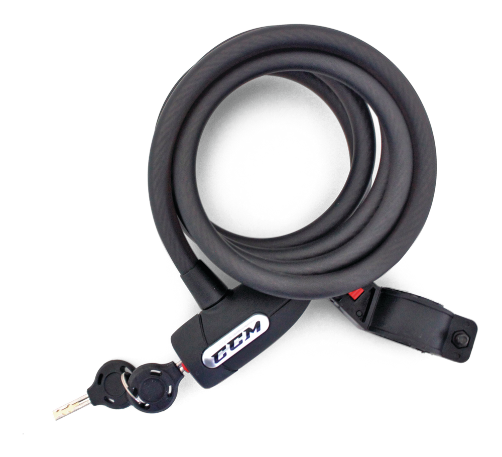 Cadenas en U pour vélo CCM en acier avec support de montage et 2 clés