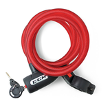 CCM Bicycle Key Lock, 6-ft, Red Overhead_Flat