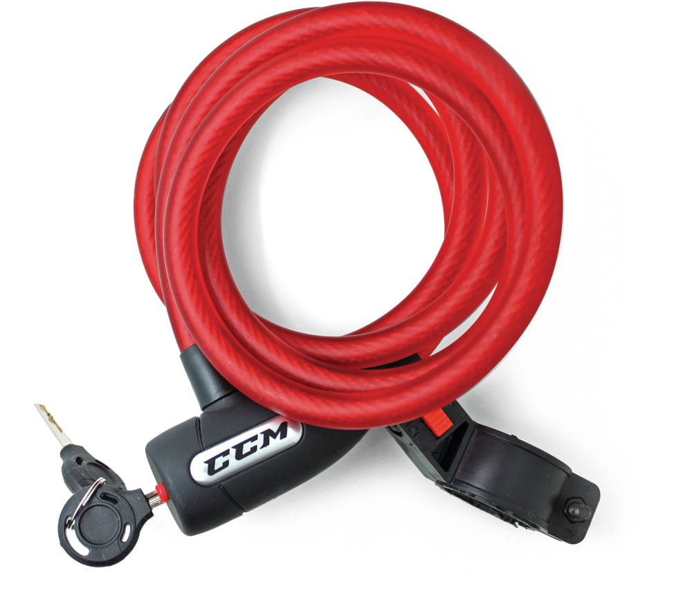 CCM Bicycle Key Lock, 6ft, Red Canadian Tire