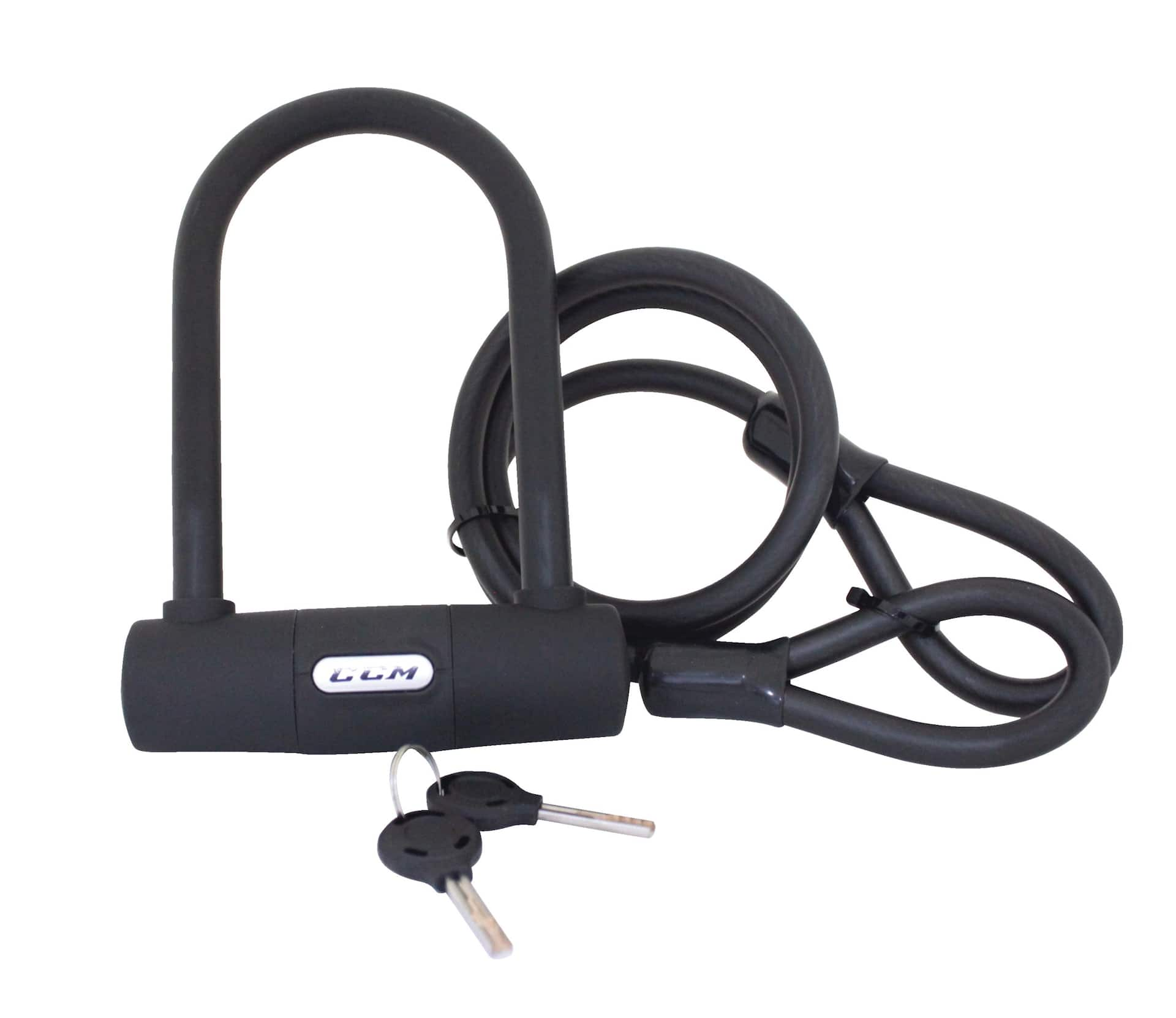 CCM Bike U-Lock w/Mounting Bracket & 2 Keys, Anti-Theft, Black ...