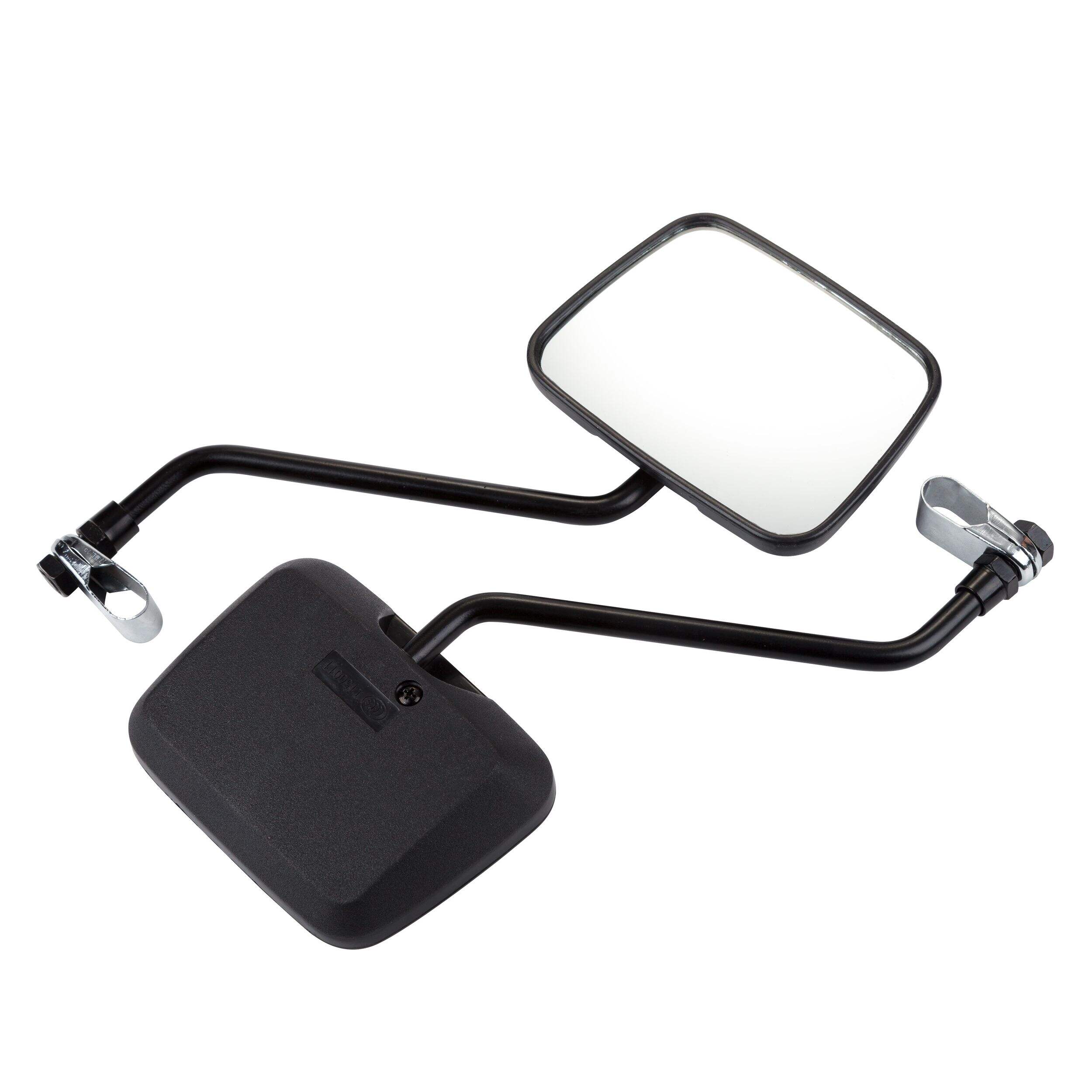 Supercycle Steel Large Rear-View Handlebar Bike Mirror, Black Composite_or_Mixed