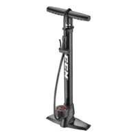 CCM Floor Steel Bike Pump w/Gauge For Schrader, Presta & Dunlop Valves Head, 21-in Front_Angled_Left