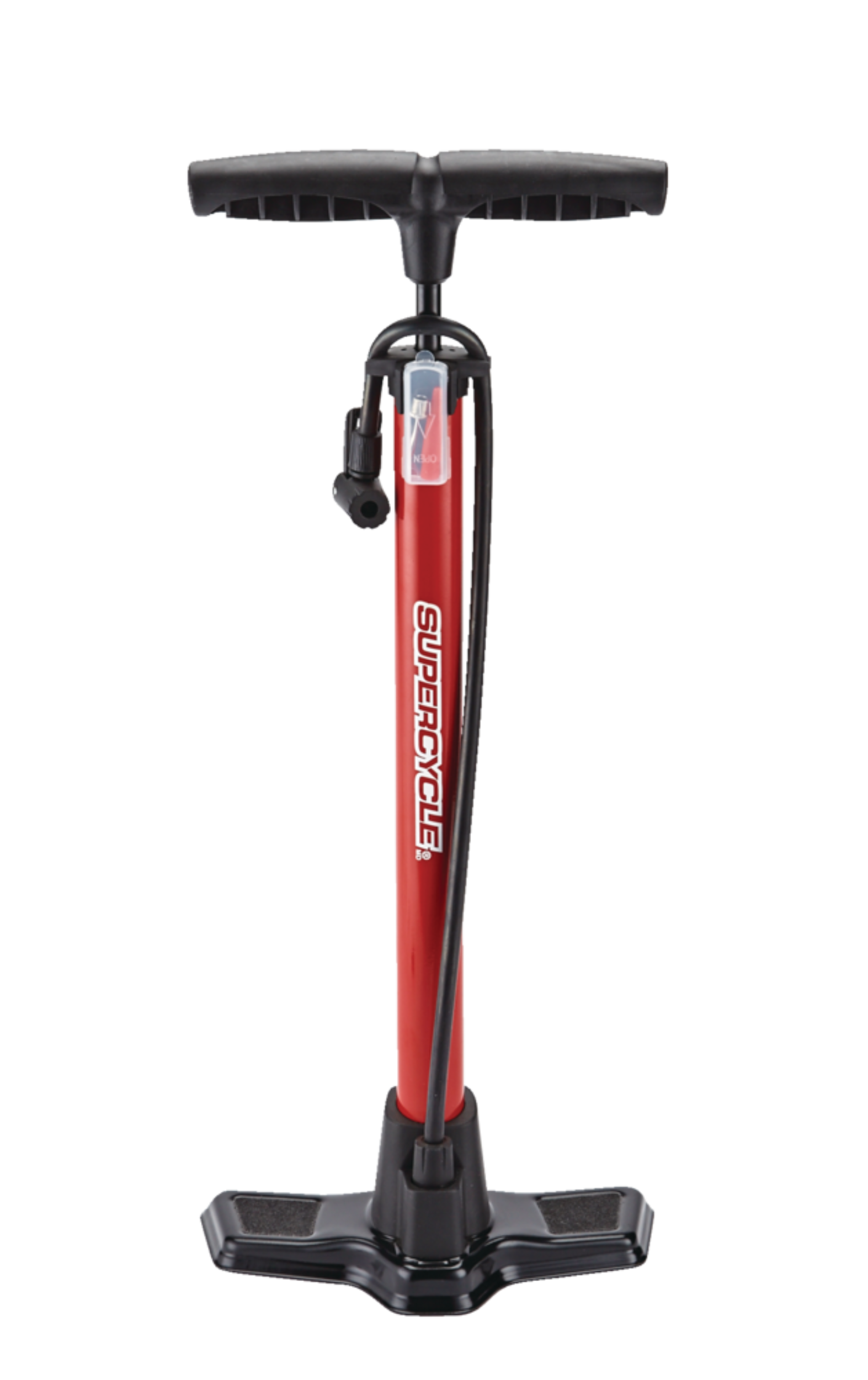 Supercycle Floor Compact Bike Pump For Schrader & Presta Valves Head Front_Elevated