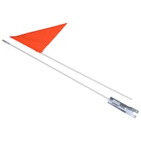 Supercycle 2-Section Fiberglass Safety Bike Flag w/Axle Mount Bracket, Orange, 10-mm