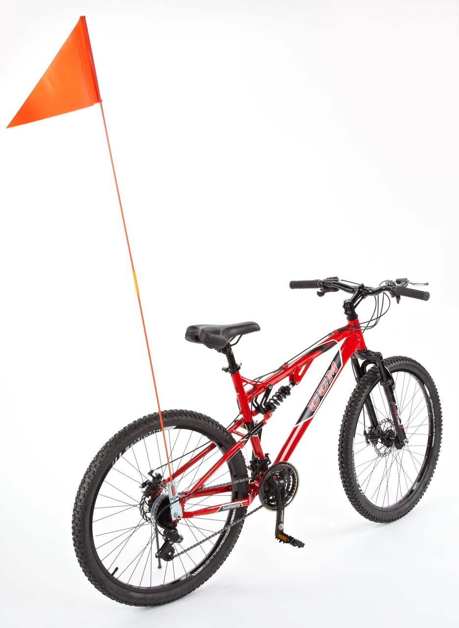 Drapeau de sécurité pour vélo, drapeau de sécurité haute visibilité de 1,8  m avec mât en fibre de verre robuste, facile à utiliser pour fauteuil  roulant, chaise électrique ou scooter (avec bandes