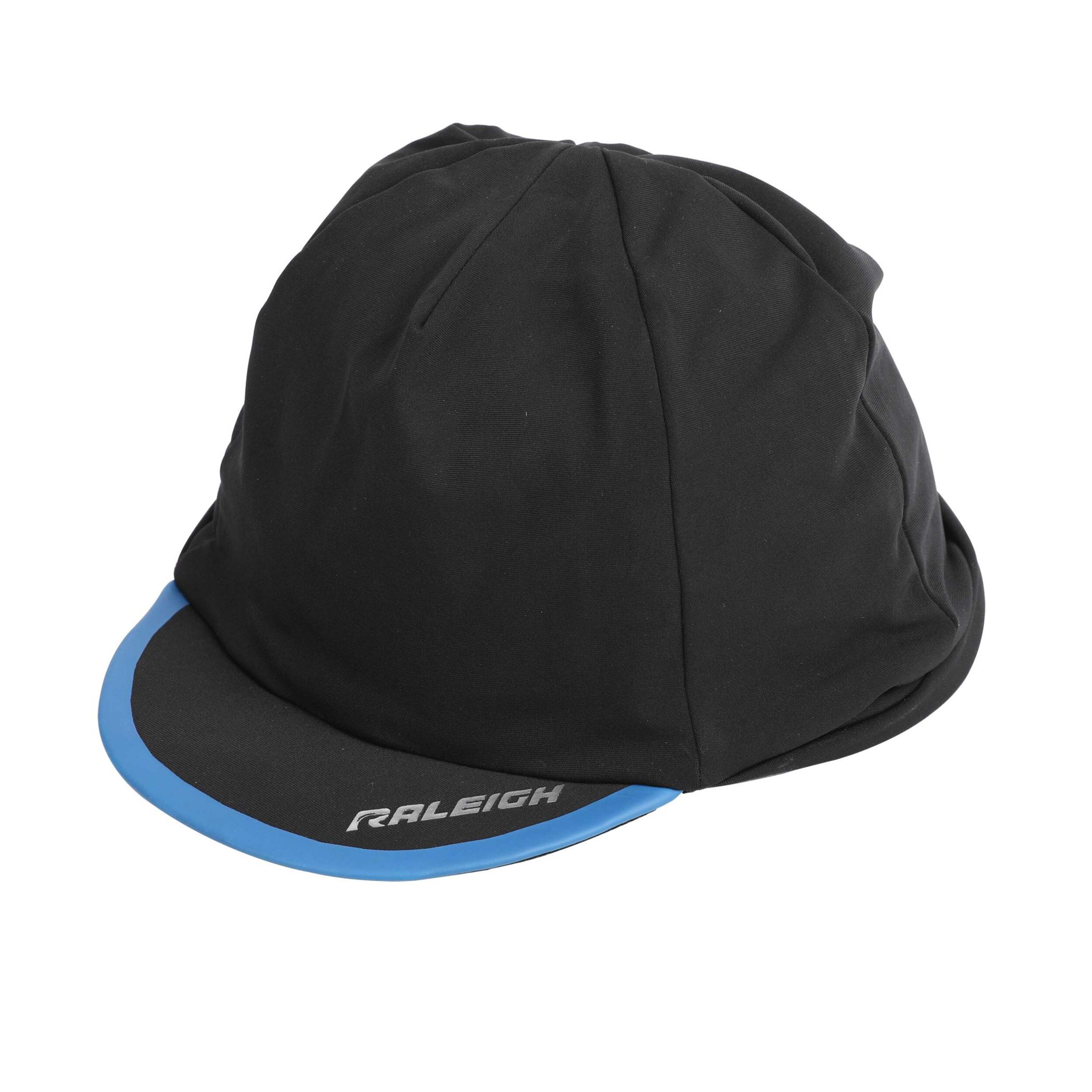 Casquette de vélo d'hiver Raleigh, polyester respirant, adulte, noire Front_Three_Fourths_Angled_Left