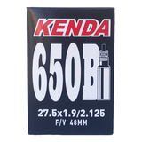 Kenda PV/48 Presta Valve Standard Bike Tire Tube, 27.5X1.9/2.125 Front_Flat