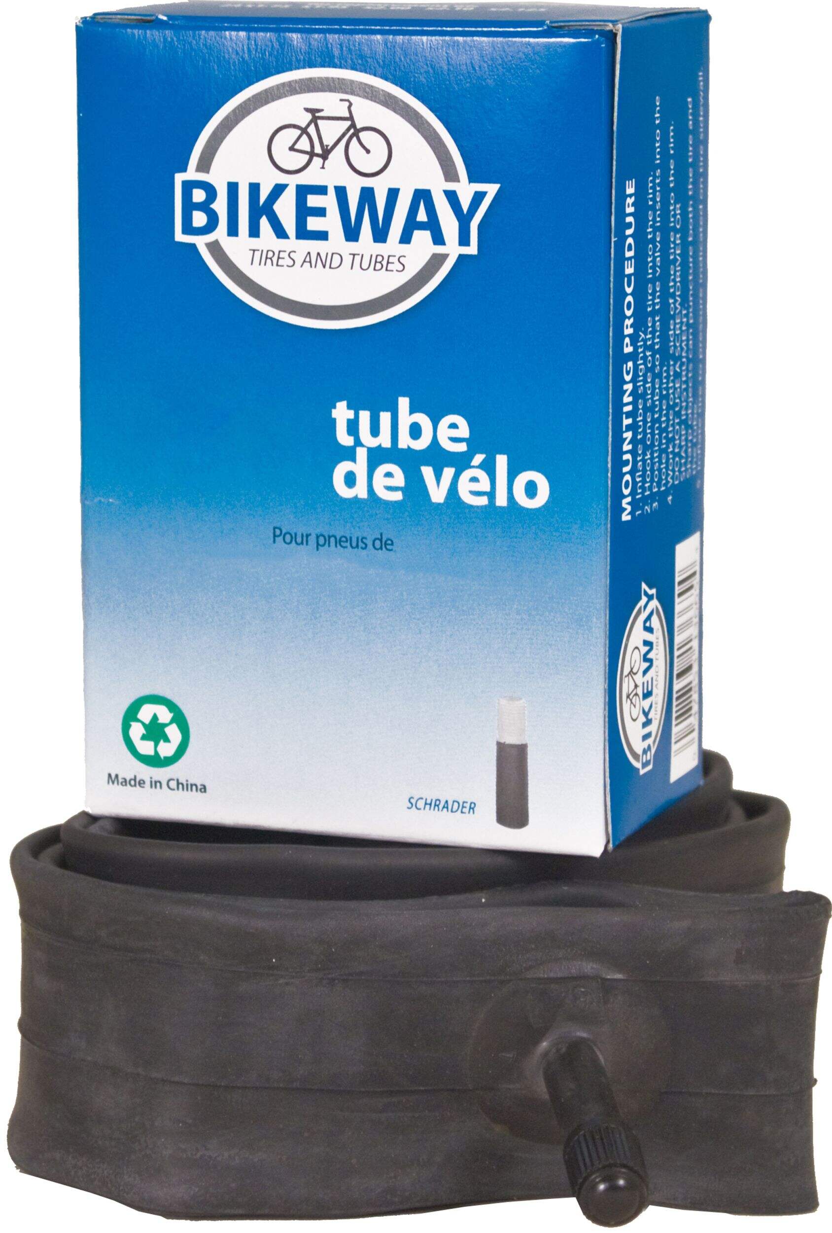 Chambre à air standard pour vélo Kenda, Valve Schrader, 27,5 x 2,4/2,8 po po Front_Angled_Left