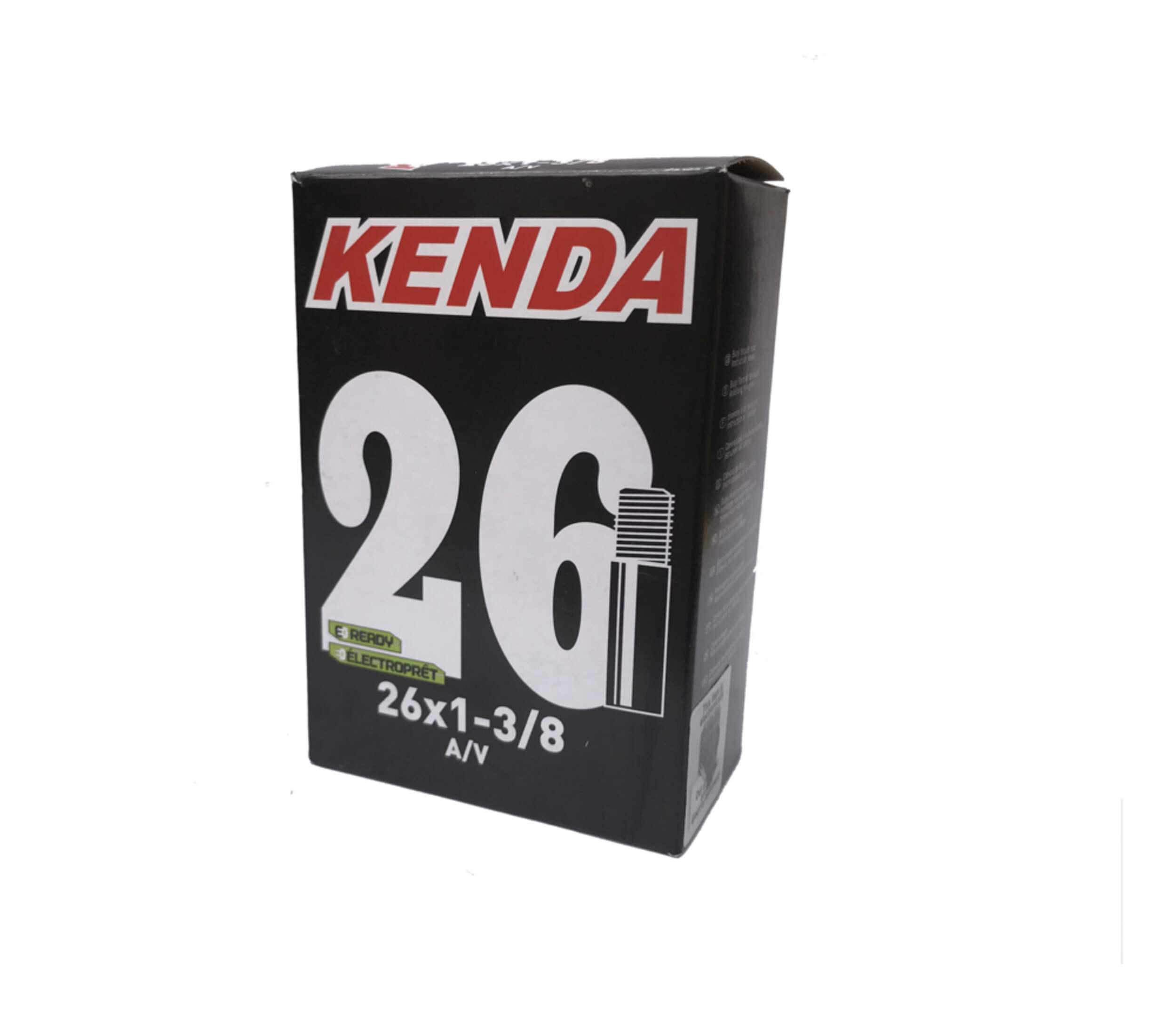 Chambre à air standard pour vélo Kenda, Valve Schrader, 26 x 1-3/8 po Front_Angled_Left