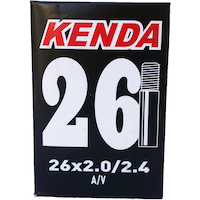 Kenda A/V 35mm Schrader Valve Standard Bike Tire Tube, 26X2.0/2.4-in Front_Flat