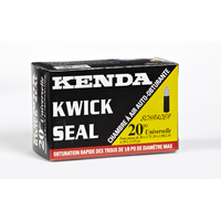 Chambre à air de vélo universelle Kenda Kwick avec valve auto-obturante Schrader, 20 po Front_Angled_Right