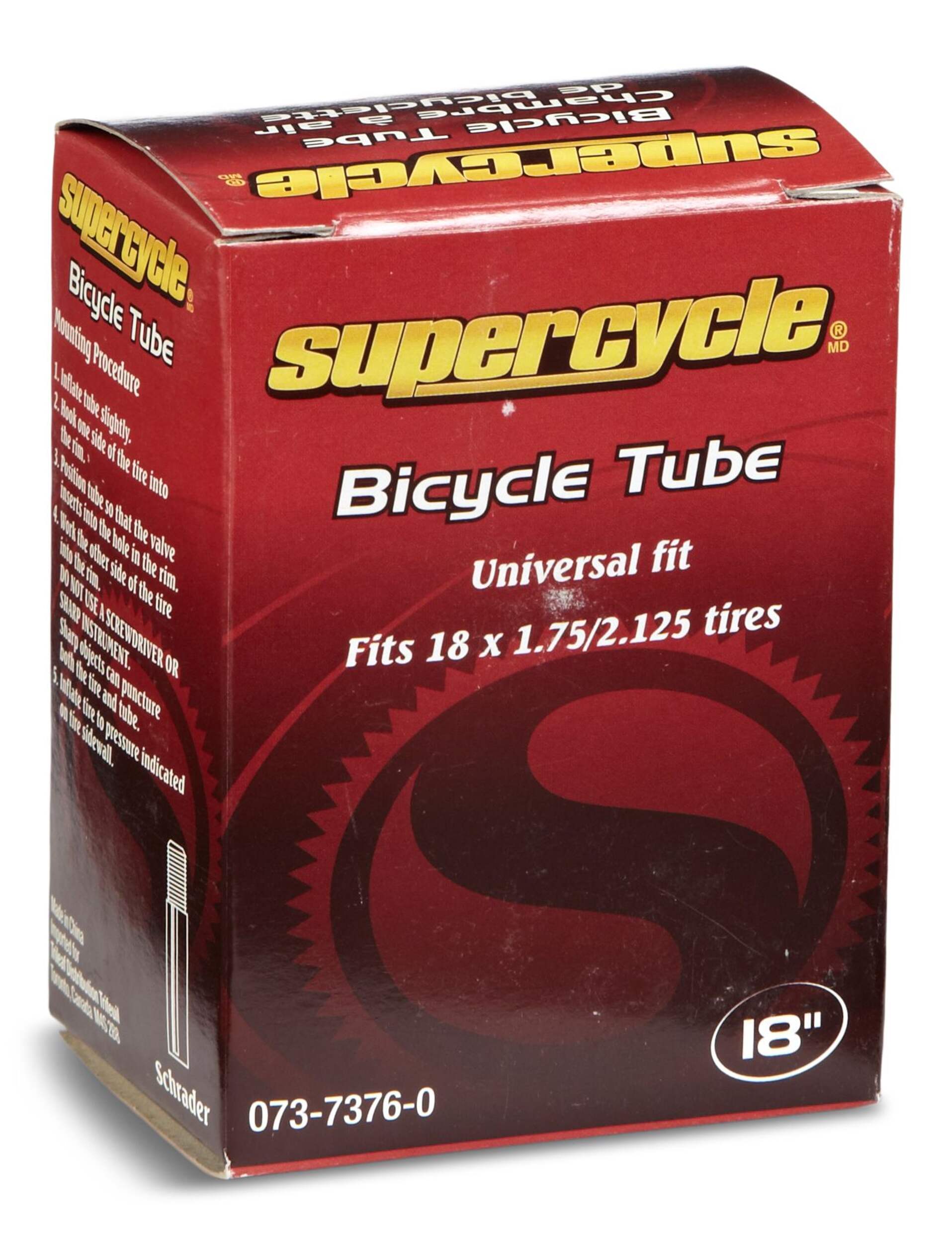 Kenda A/V Schrader Valve Standard Bike Tire Tube, 18X1.75/2.125-in Front_Angled_Right
