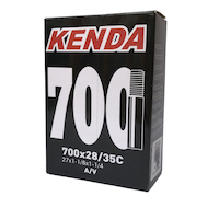 Kenda A/V 35 mm Schrader Valve Standard Bike Tire Tube, 700X28/35C Front_Angled_Left