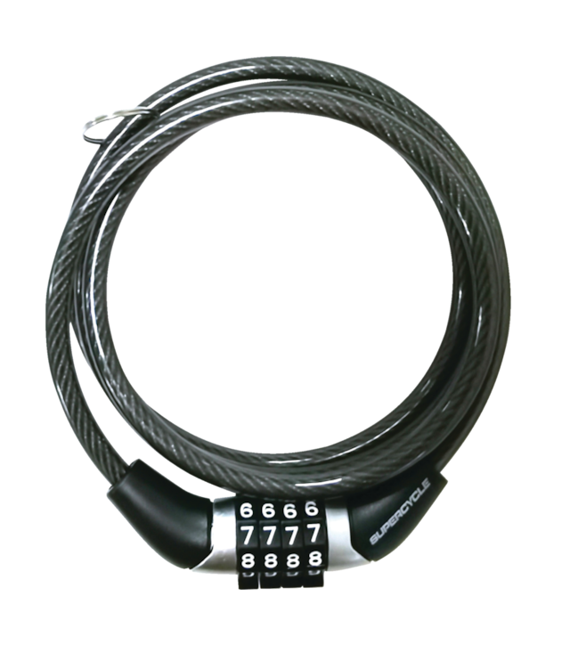 Supercycle Basic Bike Lock Cable w/4-Digit Dial Combination, Anti-Theft ...