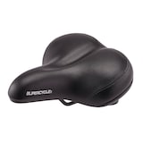 Supercycle Comfort Touring Ergonomic Full-Sized Bike Seat/Saddle, Waterproof, Black Front_Angled_Left