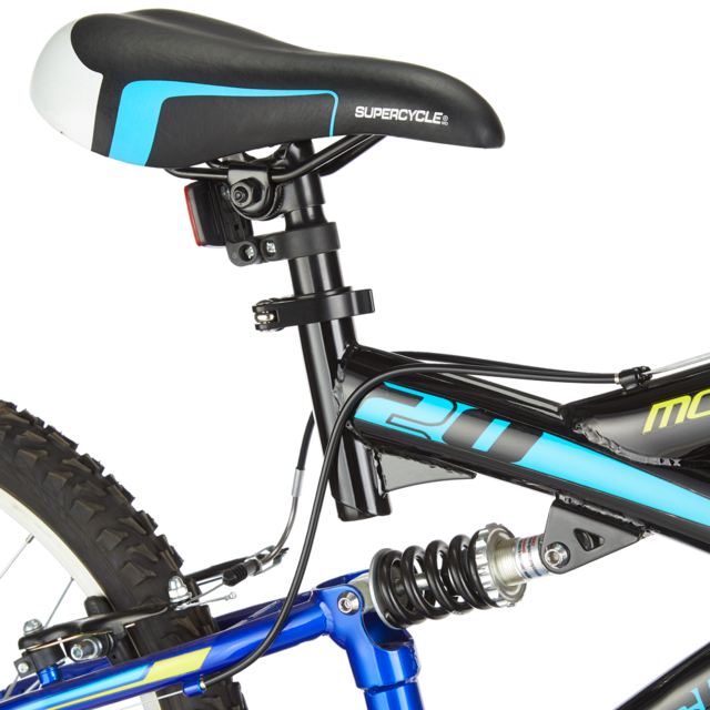Supercycle Momentum Youth DualSuspension Mountain Bike, 20in, Black
