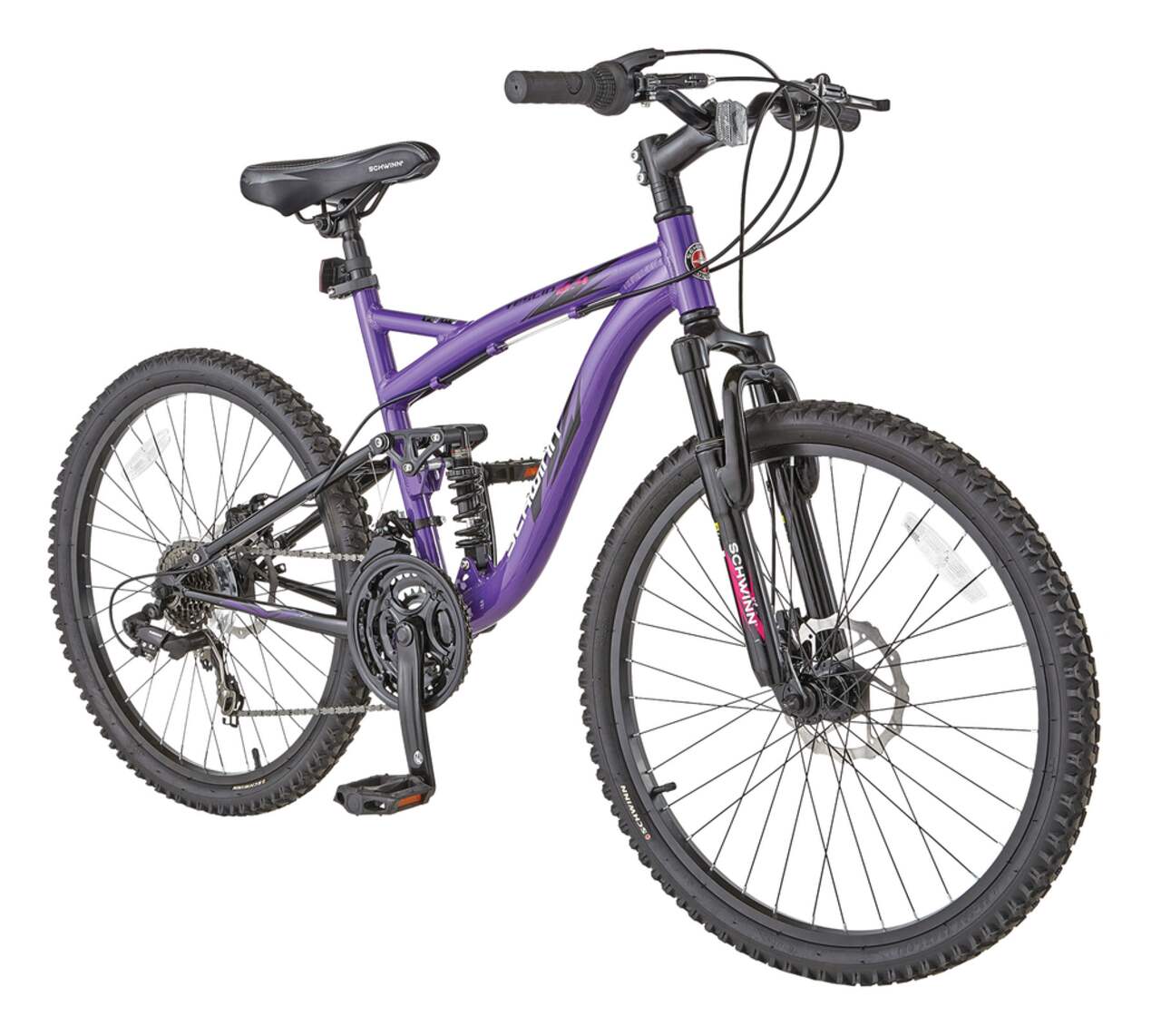 Schwinn Teslin 2.4 Girls Full Suspension Mountain Bike 24 in