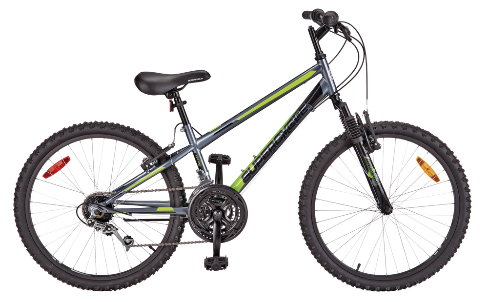 Supercycle Nitro XT Youth Hardtail Mountain Bike, 21-Speed, 24-in ...