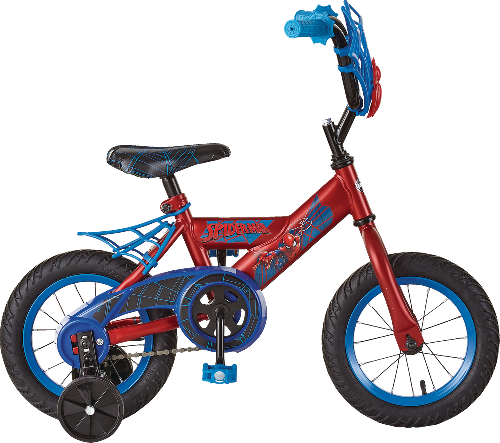 spiderman training wheels bike