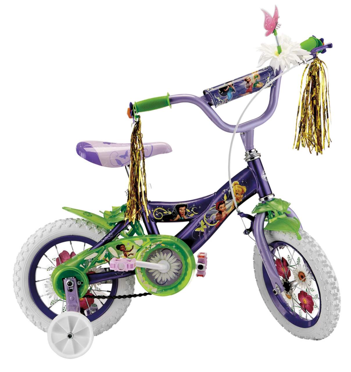 Tinkerbell bike with 2024 training wheels