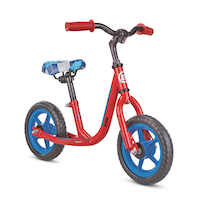 Supercycle Freewheeler Balance Bike, 10-in Wheel, Red Front_Three_Fourths_Angled_Right