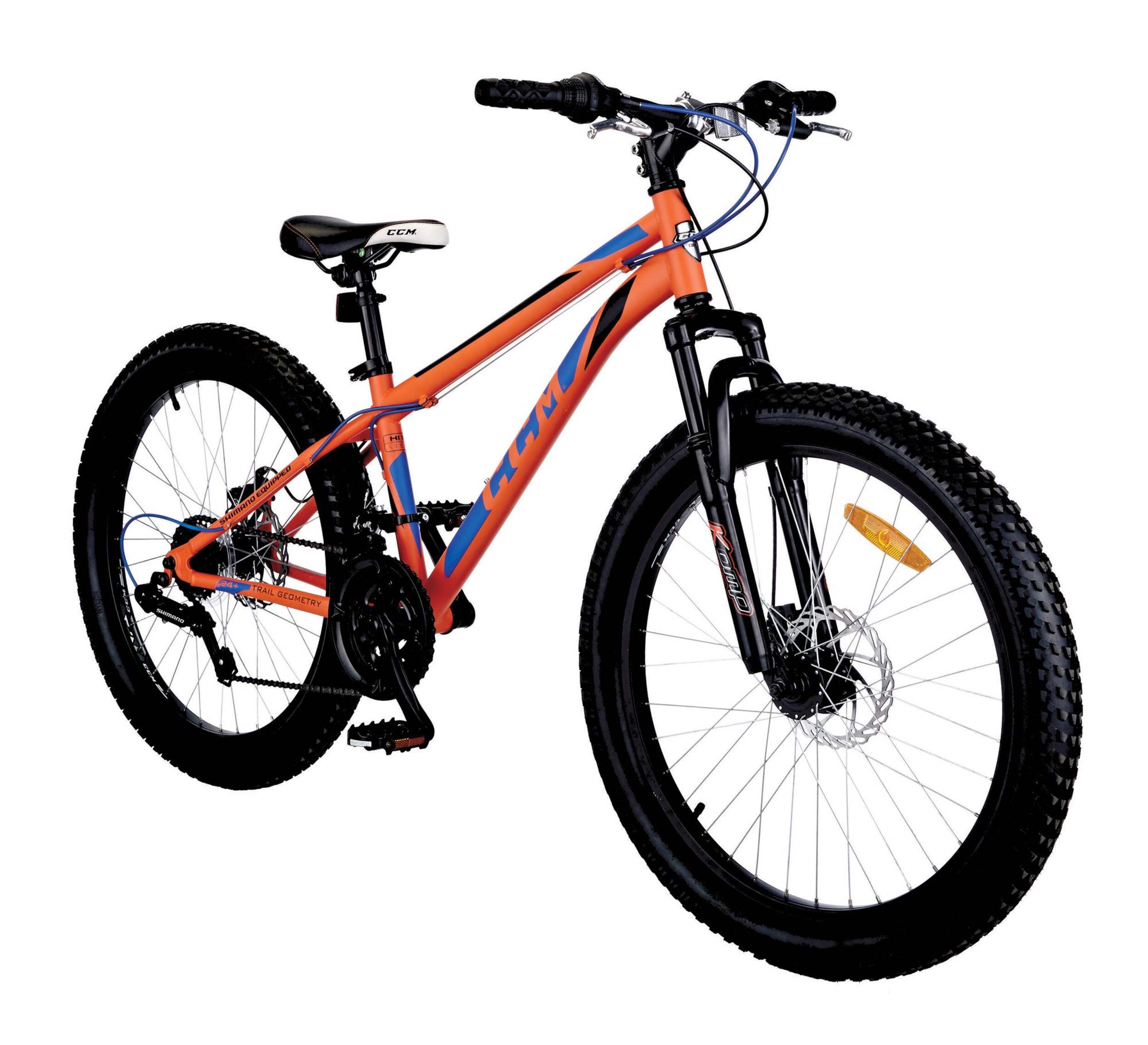 CCM Trailhead Youth Hardtail Mountain Bike, 24-in Front_Three_Fourths_Angled_Right
