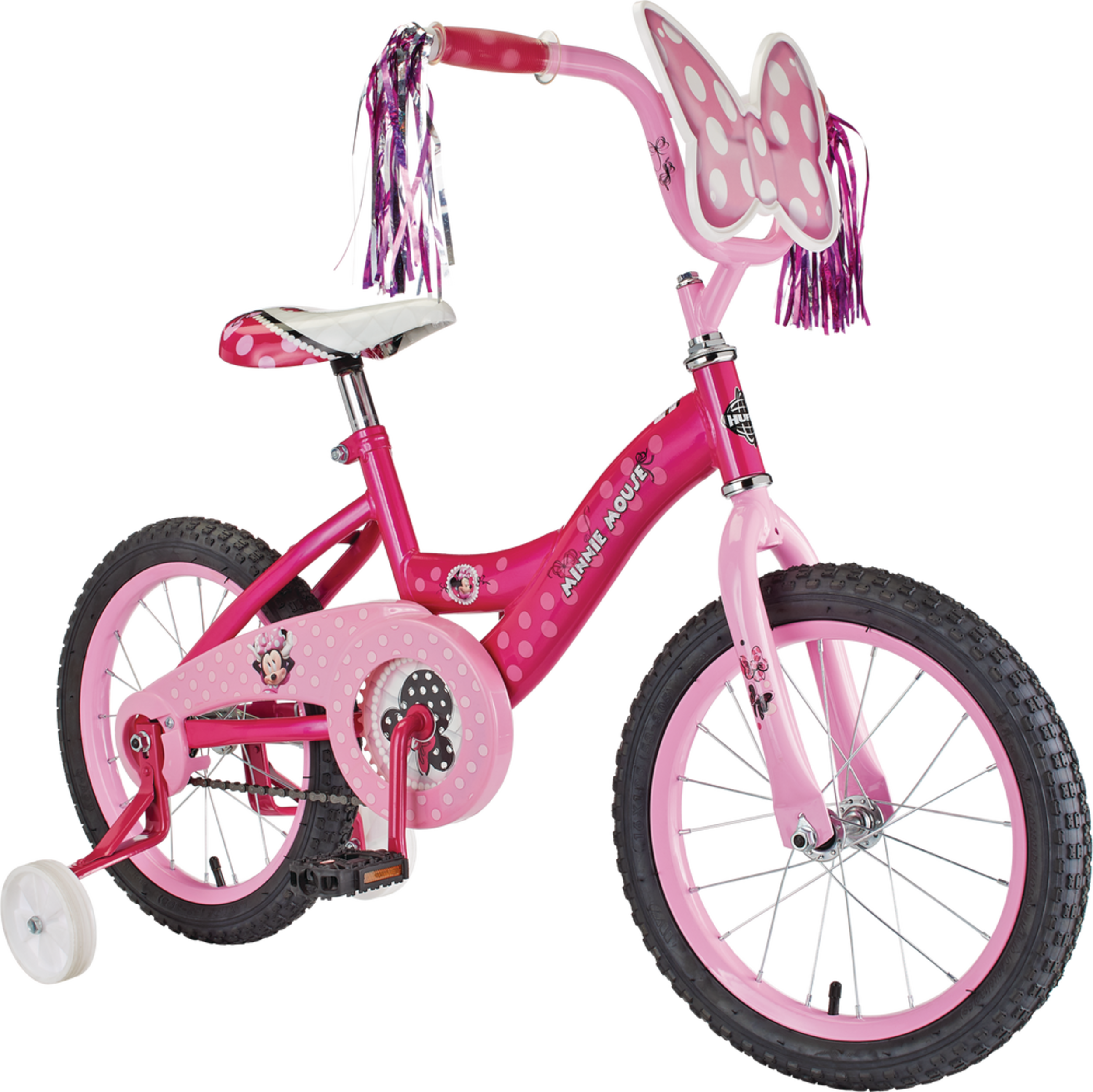 Disney Minnie Mouse Kids' Bike, 16-in, Training Wheels Front_Three_Fourths_Angled_Right