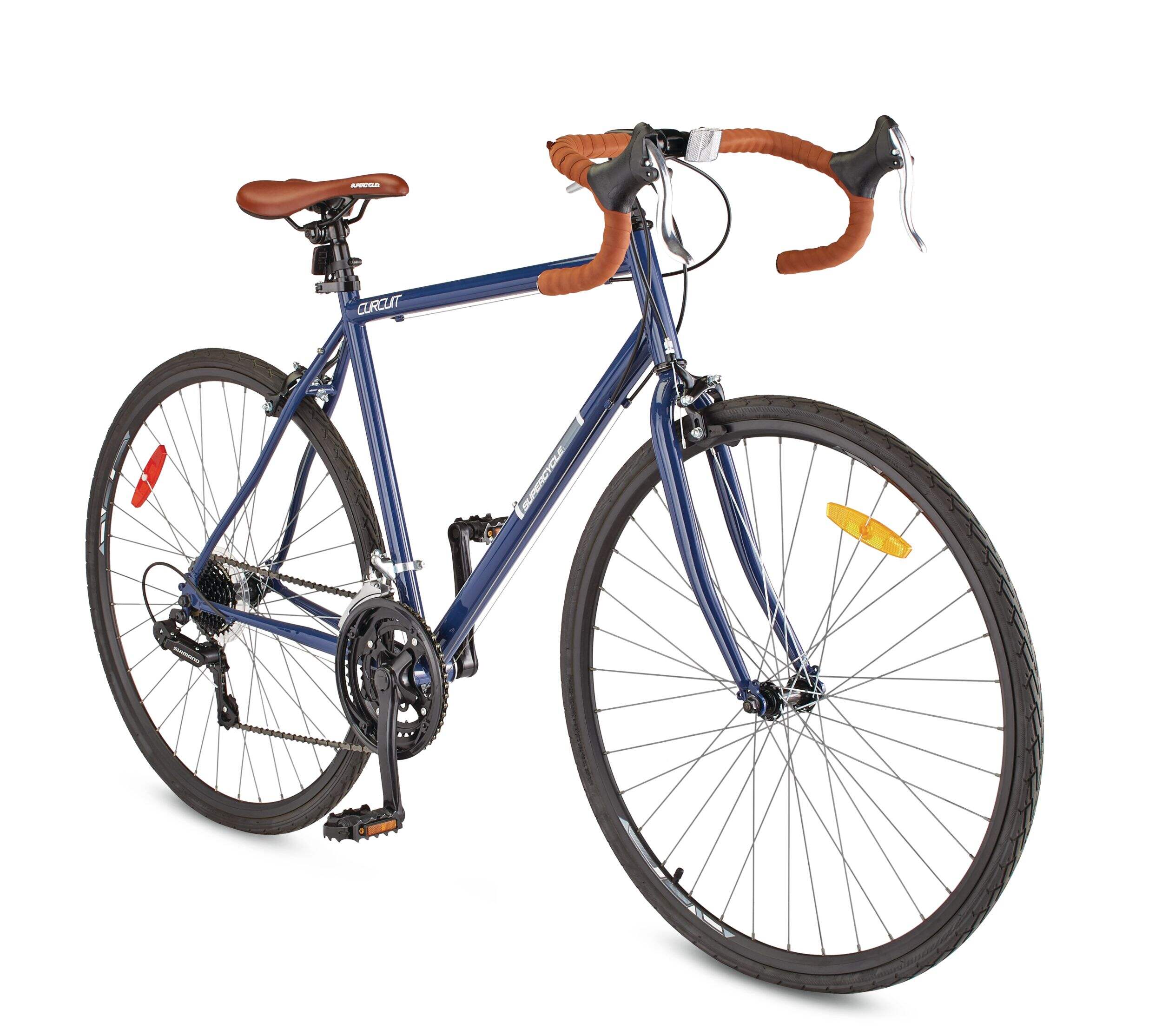 Vélo de route Supercycle Circuit, 700C, bleu Front_Three_Fourths_Angled_Right