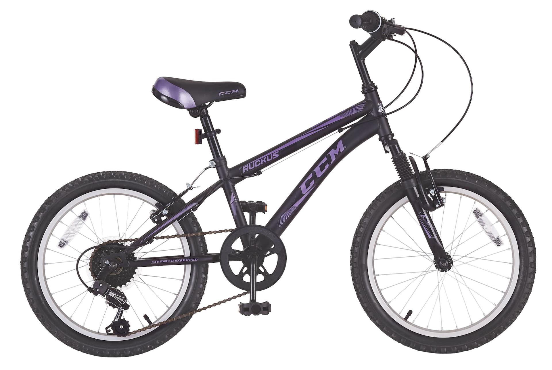 CCM Ruckus Kids Bike Black Purple 18 in Canadian Tire