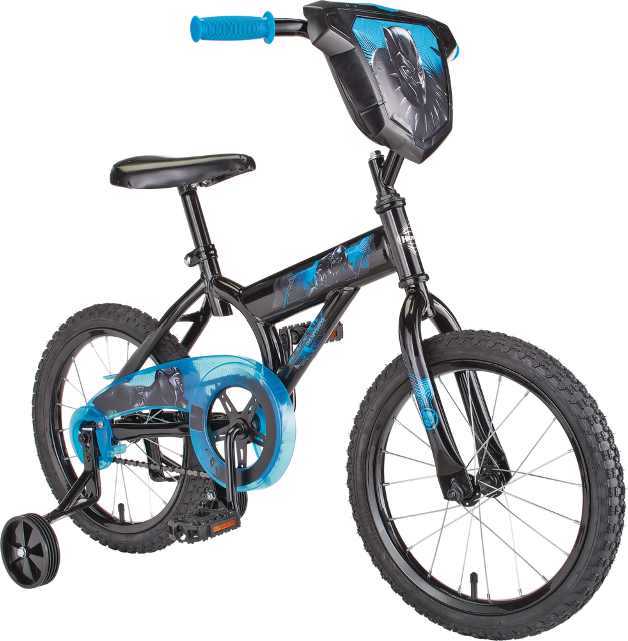 Vélo Marvel Black Panther pour enfants, 16 po, noir/bleu